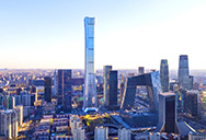 中國尊-中信大廈門廳入口原電熱電幕、裝飾吊頂