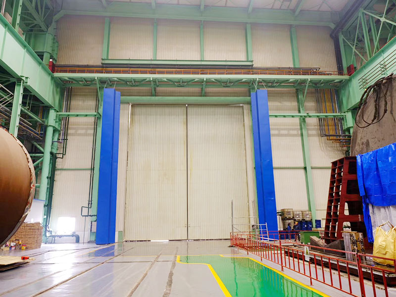 工業(yè)級隔離16米高石化重型工業(yè)大門側吹熱空氣幕